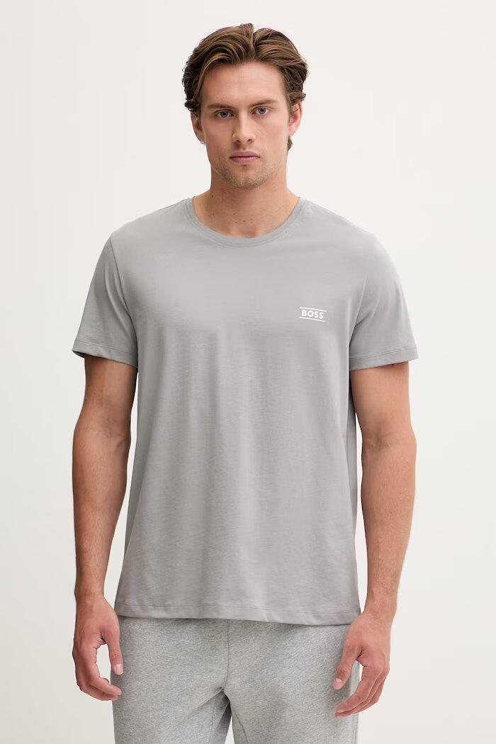 BOSS тениска мъжка от памук TShirtRN сива 50565324