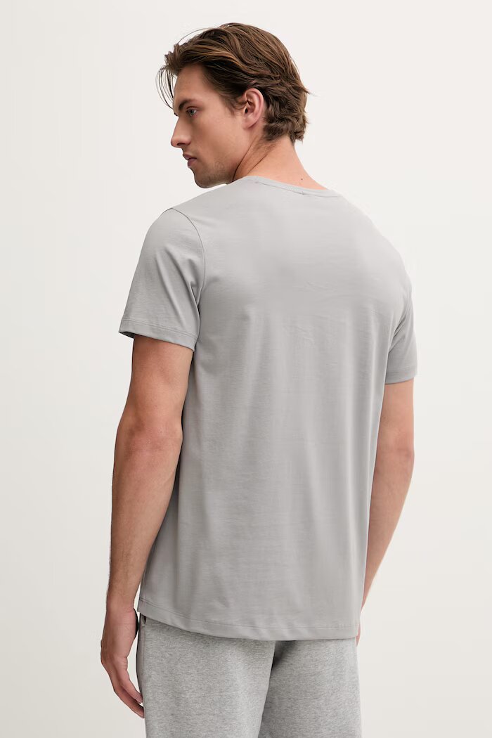 BOSS тениска мъжка от памук TShirtRN сива 50565324