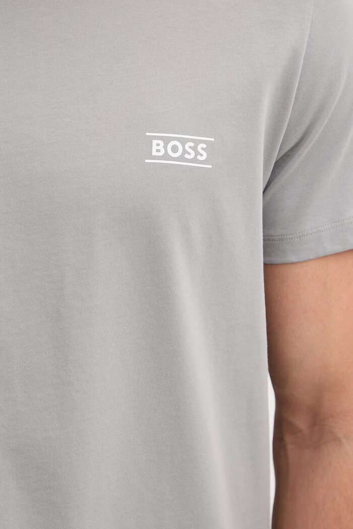 BOSS тениска мъжка от памук TShirtRN сива 50565324