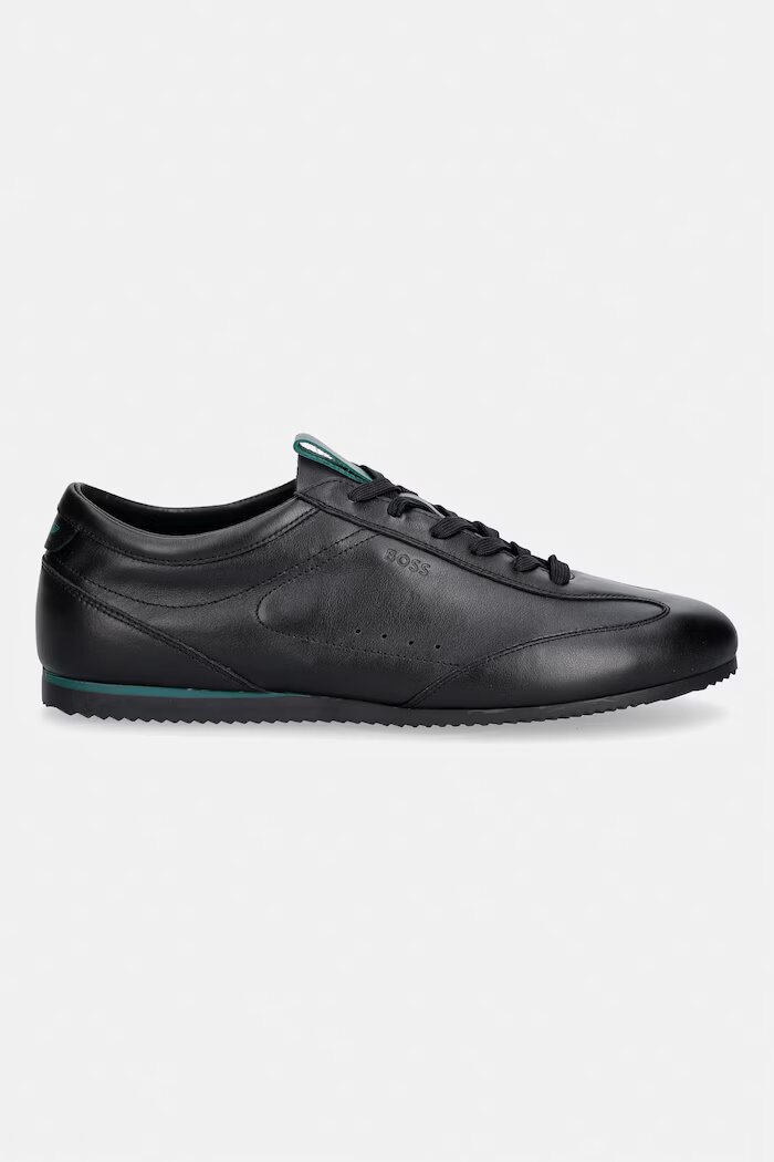 BOSS x Aston Martin Lineor маратонки мъжки от кожа черни 50570018.003