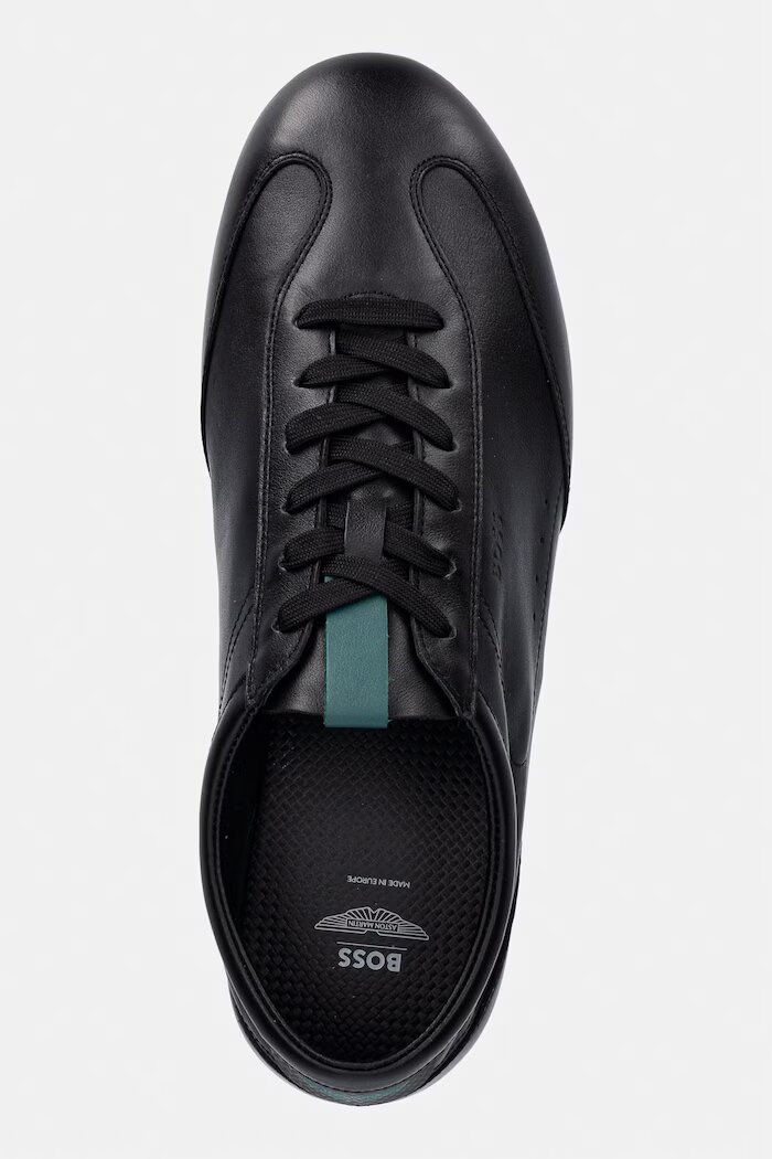 BOSS x Aston Martin Lineor маратонки мъжки от кожа черни 50570018.003