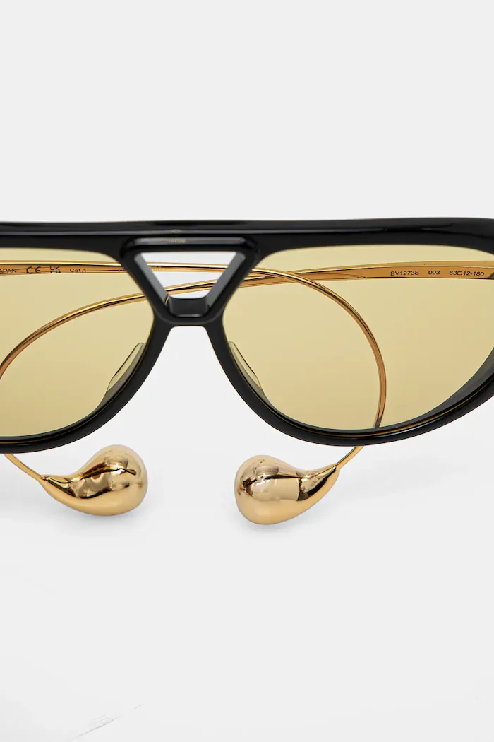 Bottega Veneta авиаторски слънчеви очила дамски черни BV1273S