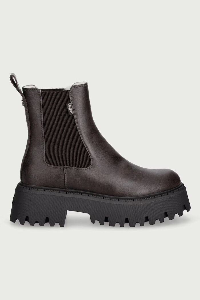 Buffalo боти челси с платформа дамски Aspen Chelsea Warm кафяви 18598-BRN