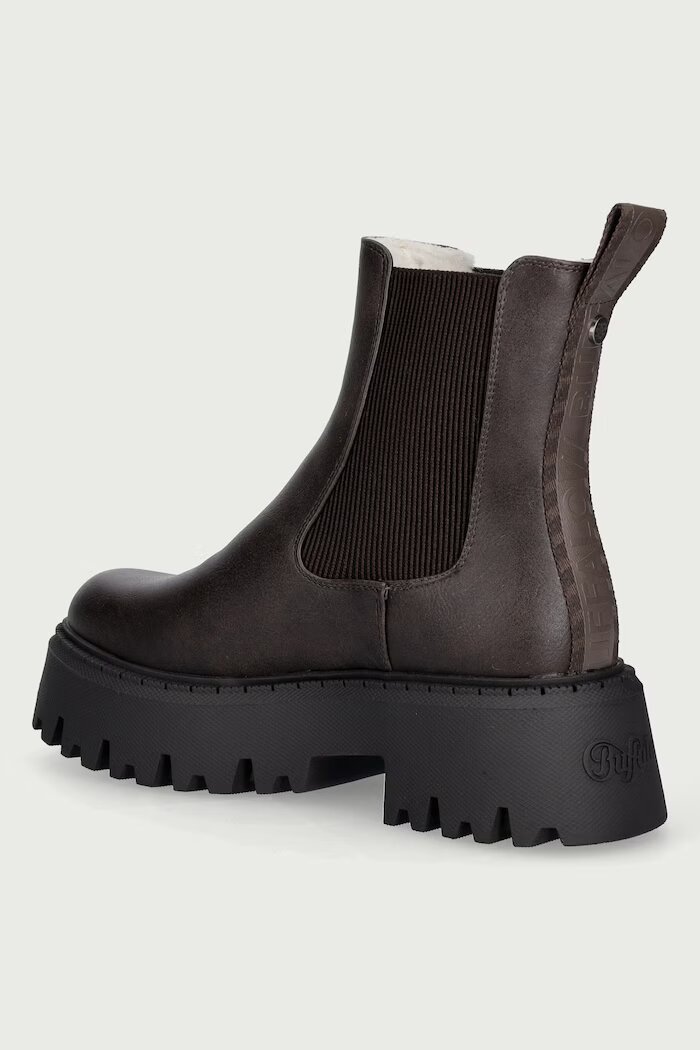Buffalo боти челси с платформа дамски Aspen Chelsea Warm кафяви 18598-BRN