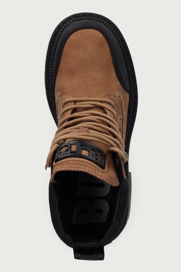 Buffalo боти дамски Jack Lace Up Mid кафяви 18334-BEB