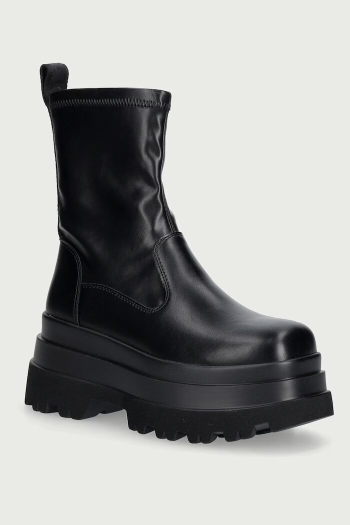Buffalo боти с платформа дамски Jupiter Sock Boot черни 1270135-BLK
