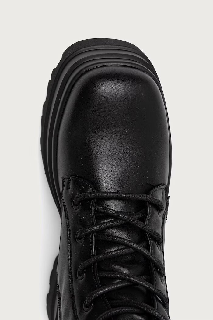 Buffalo ботуши под коляното дамски Jupiter Lace Up Hi черни 10405-BLK