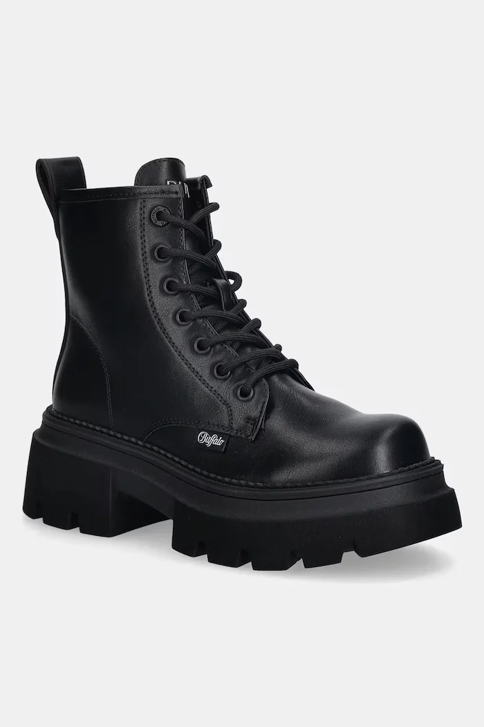 Buffalo Кубинки Mave Lace Up в черно с платформа 1622616-BLK