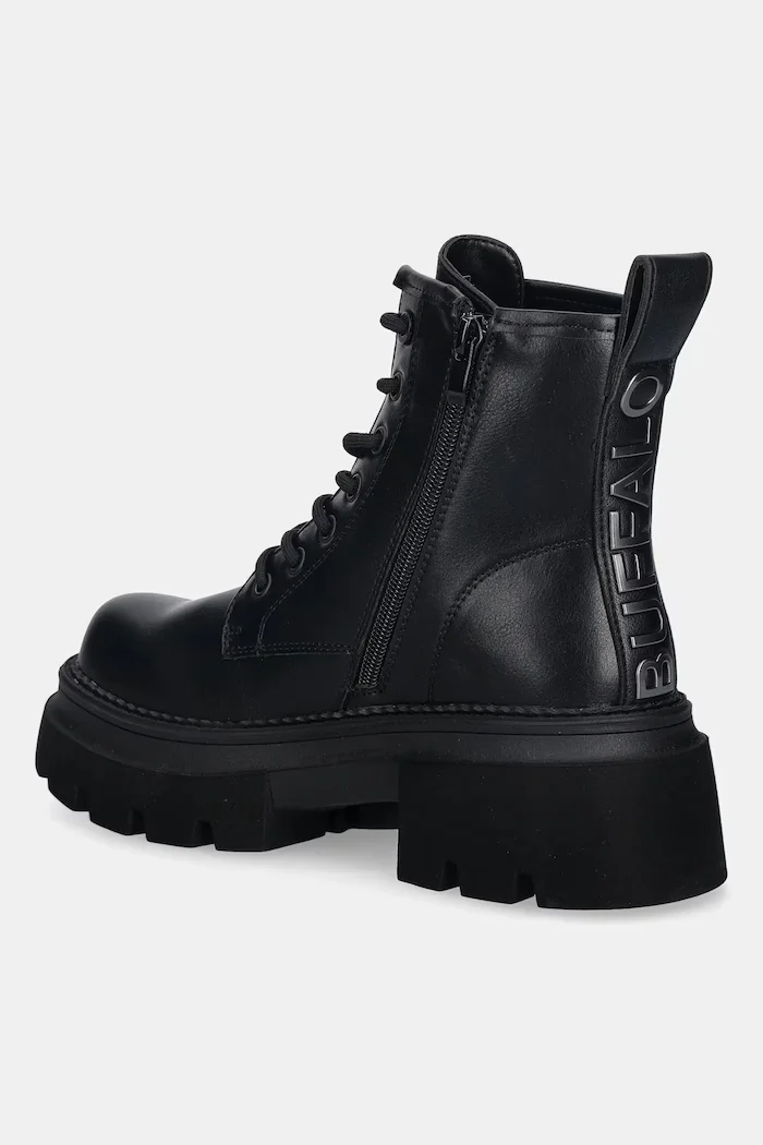 Buffalo Кубинки Mave Lace Up в черно с платформа 1622616-BLK