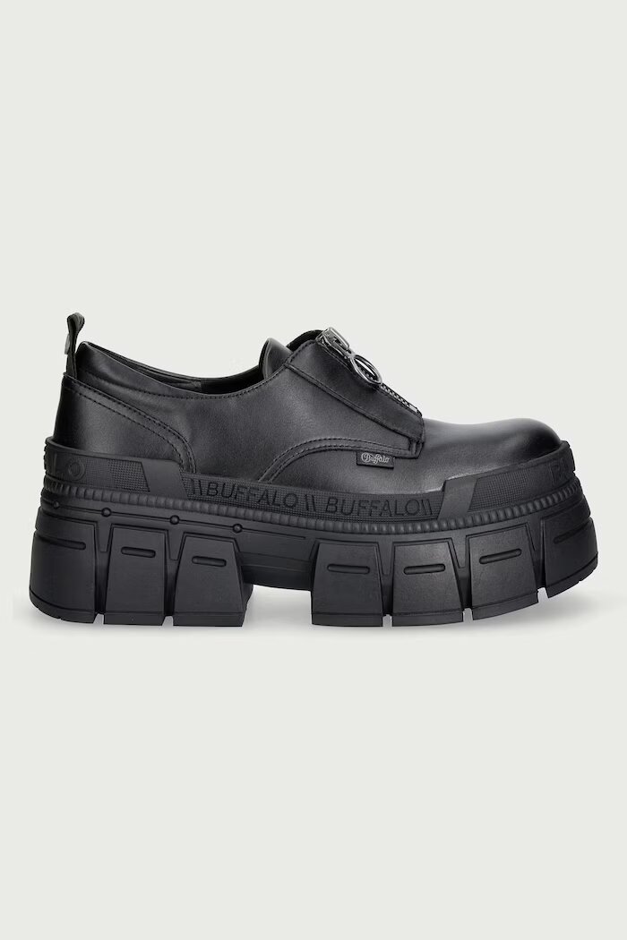 Buffalo мокасини мъжки Gopher Front Zip Lo Bs черни 18380-BLK