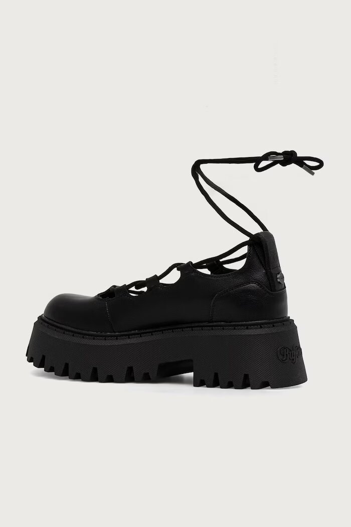 Buffalo половинки обувки дамски Aspen Ghillie черни 16439-BLK