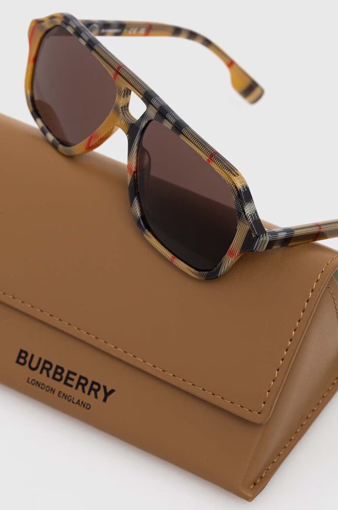 Burberry авиаторски слънчеви очила за деца бежов 0JB4340