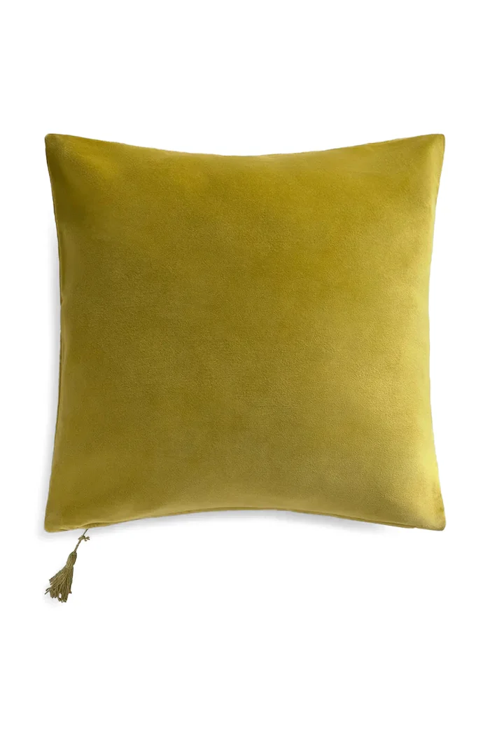 Calma House Памучна калъфка за декоративна възглавница Velour 45 x 45 cm в бежово