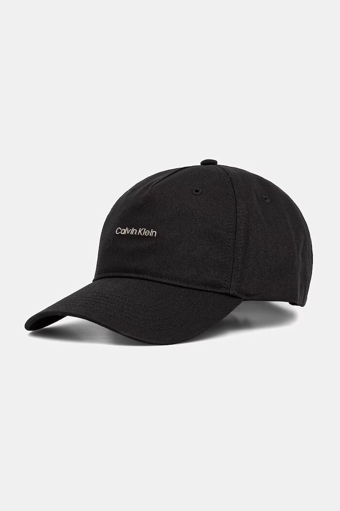 CALVIN KLEIN бейзболна шапка мъжка от памук черна LV04D5080G
