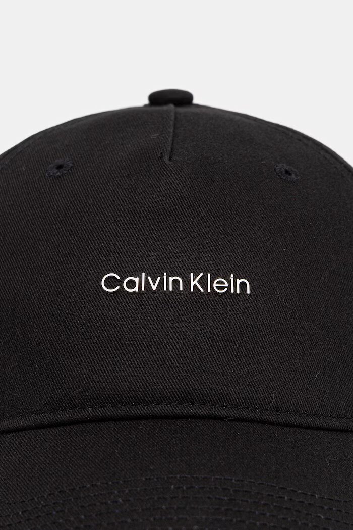 CALVIN KLEIN бейзболна шапка мъжка от памук черна LV04D5080G
