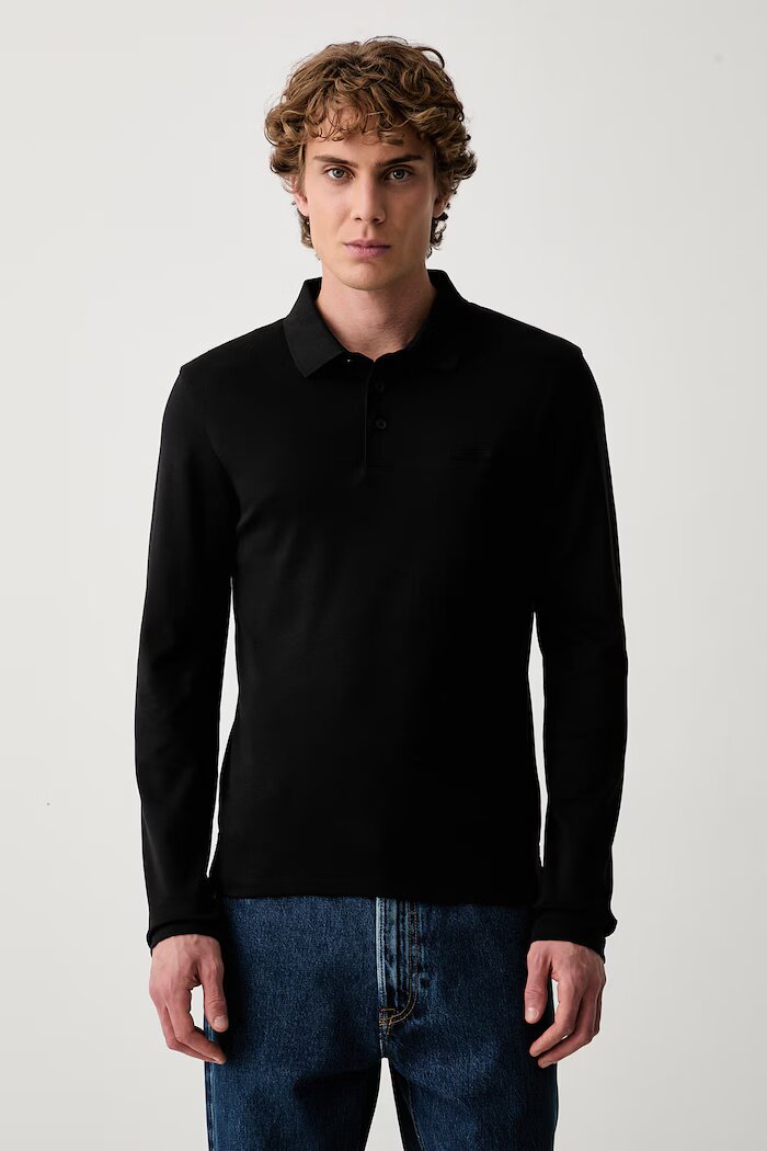 CALVIN KLEIN блуза с дълги ръкави мъжка от памук черна LV04LH240G