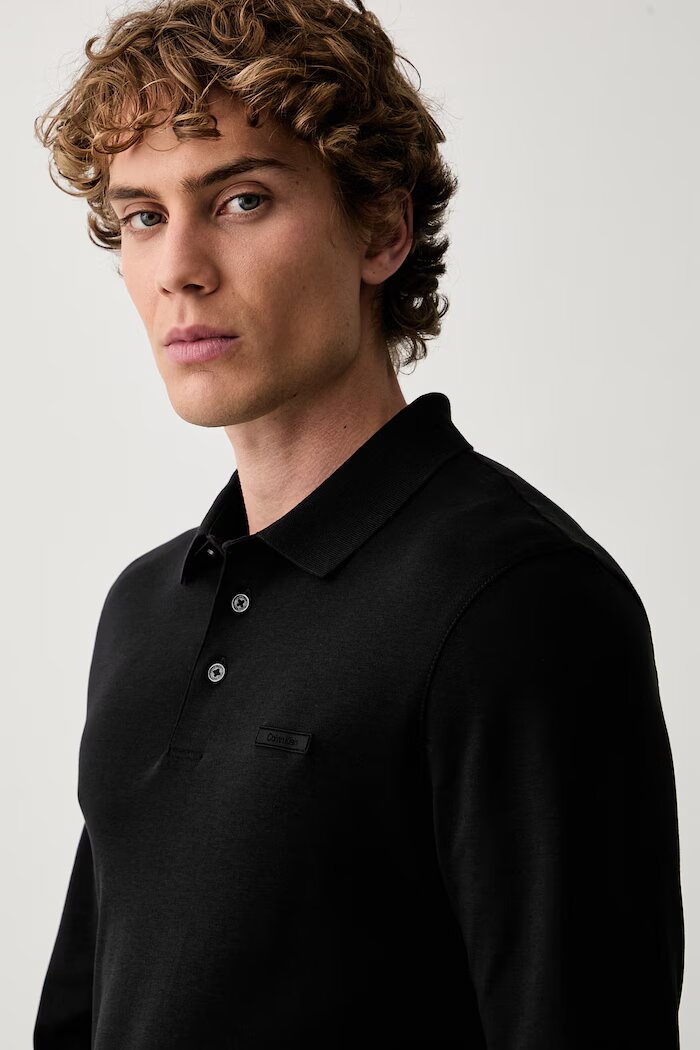 CALVIN KLEIN блуза с дълги ръкави мъжка от памук черна LV04LH240G