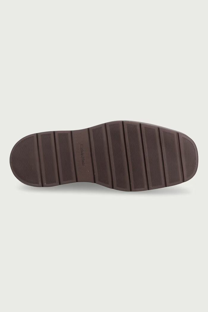 CALVIN KLEIN боти дамски от велур FLATFORM MID BOOT SUEDE WL кафяви HW0HW03181