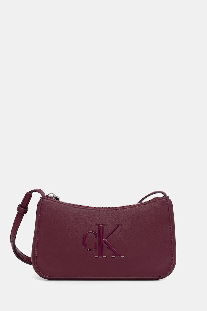 CALVIN KLEIN чанта crossbody дамска бордо LV04F1125G