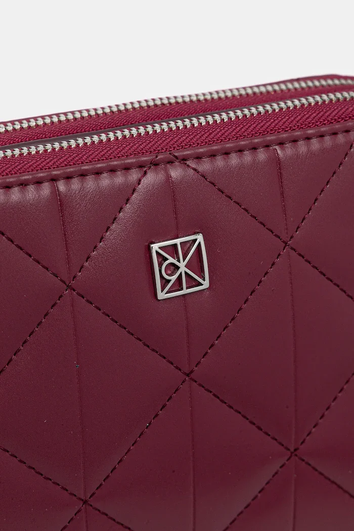 CALVIN KLEIN чанта crossbody дамска от имитация на кожа бордо LV04F3328G