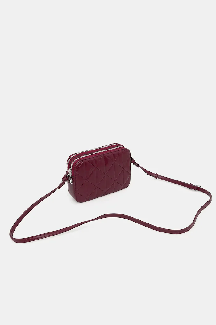 CALVIN KLEIN чанта crossbody дамска от имитация на кожа бордо LV04F3328G