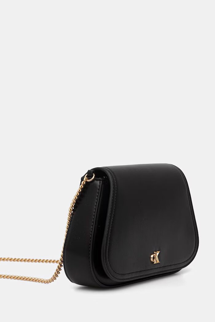 CALVIN KLEIN чанта crossbody дамска от имитация на кожа черна LV04F1153G