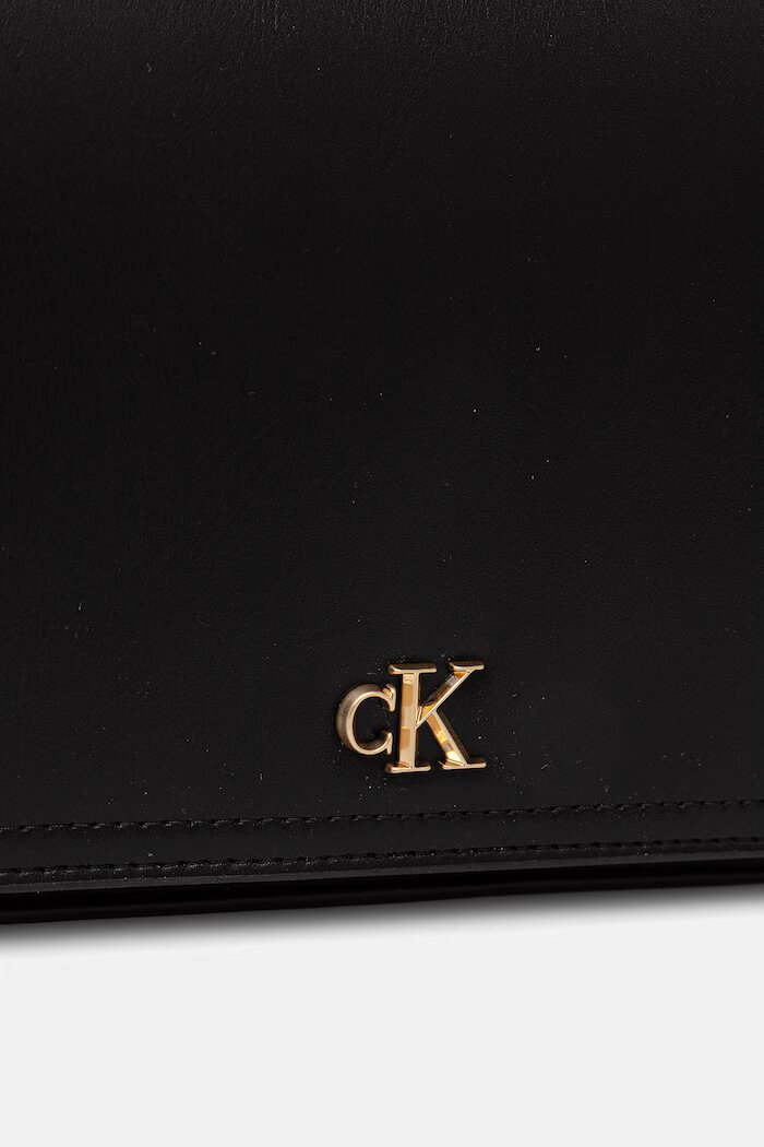 CALVIN KLEIN чанта crossbody дамска от имитация на кожа черна LV04F1153G