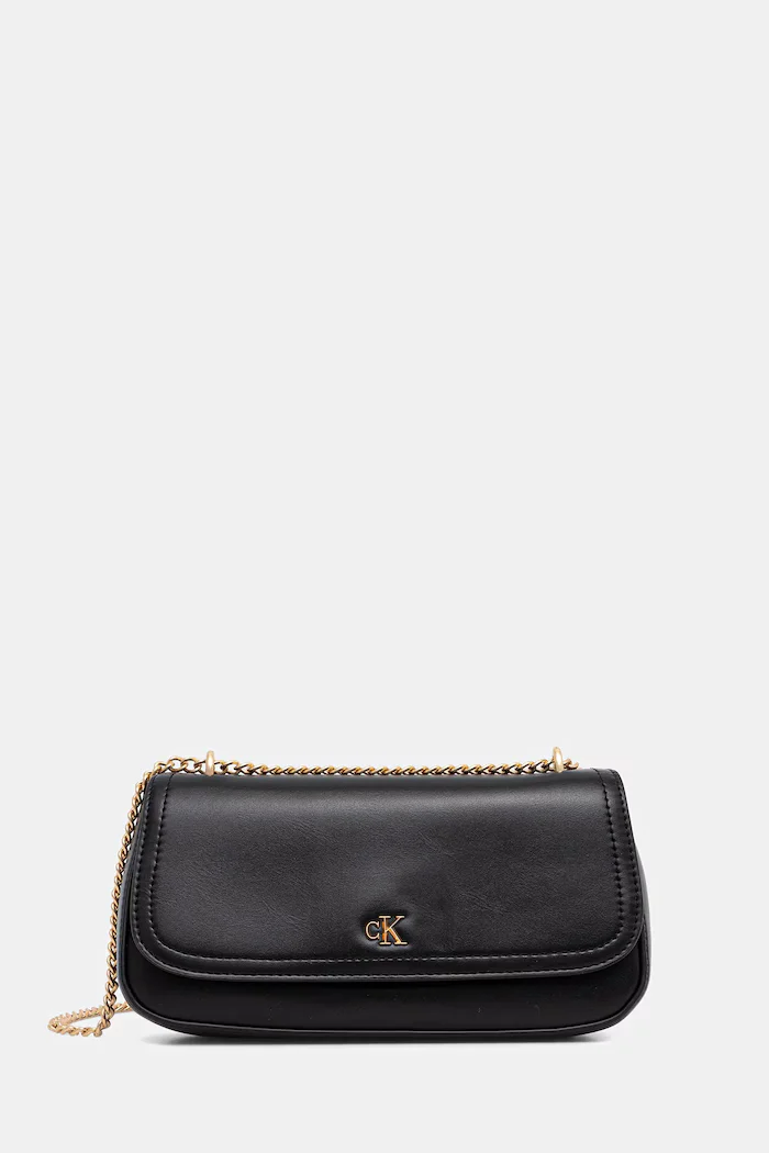 CALVIN KLEIN чанта crossbody дамска от имитация на кожа черна LV04F3172G