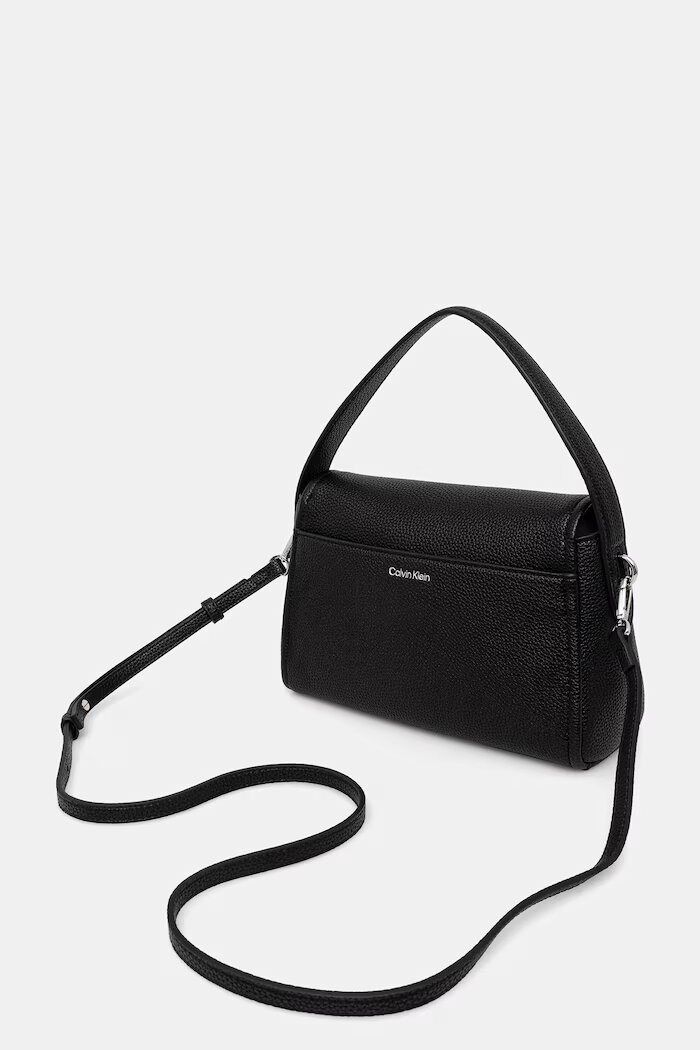 CALVIN KLEIN чанта crossbody дамска от имитация на кожа черна LV04F3425G