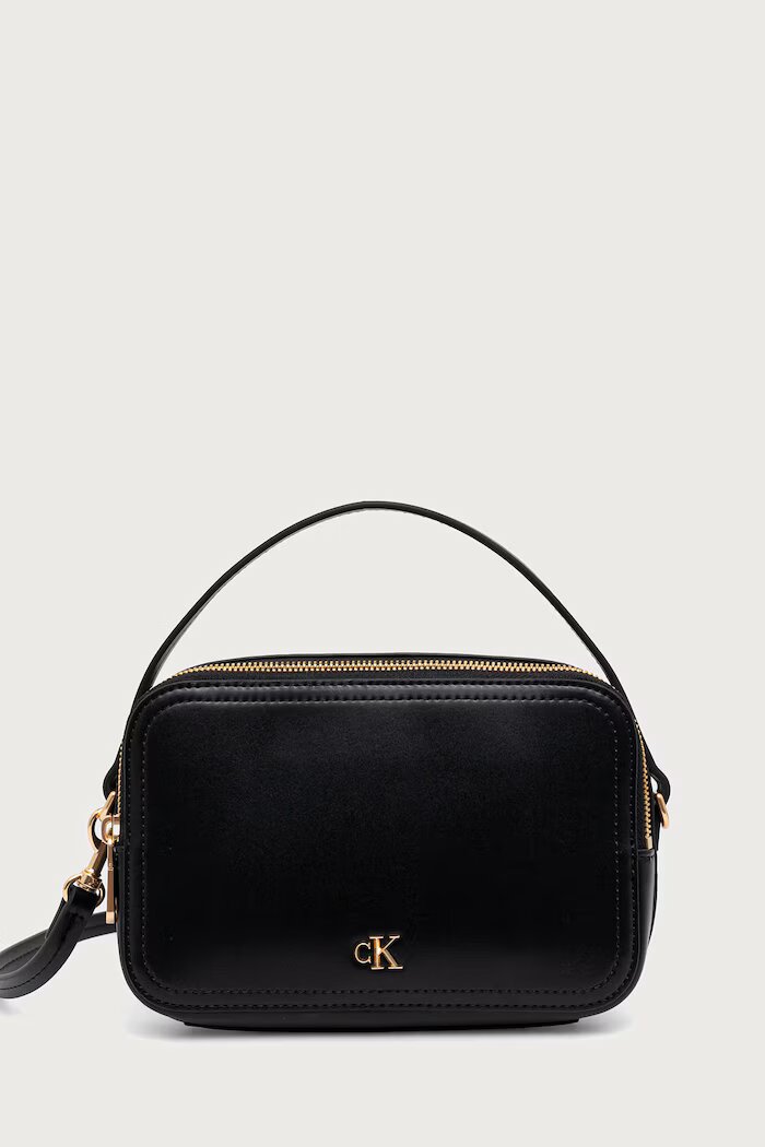 CALVIN KLEIN чанта crossbody дамска от имитация на кожа черна LV04F3678G