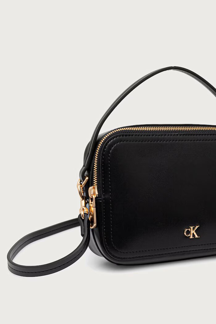 CALVIN KLEIN чанта crossbody дамска от имитация на кожа черна LV04F3678G