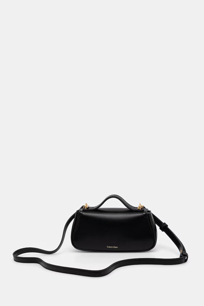 CALVIN KLEIN чанта crossbody дамска от имитация на кожа черна LV04F3679G