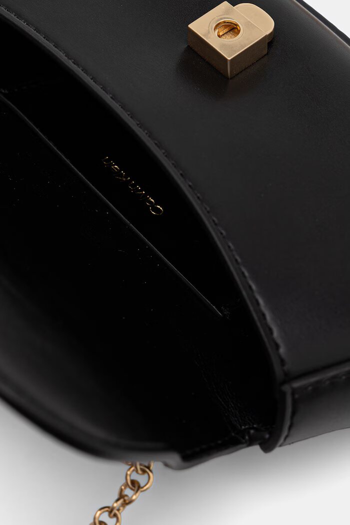 CALVIN KLEIN чанта crossbody дамска от имитация на кожа черна LV04F3679G