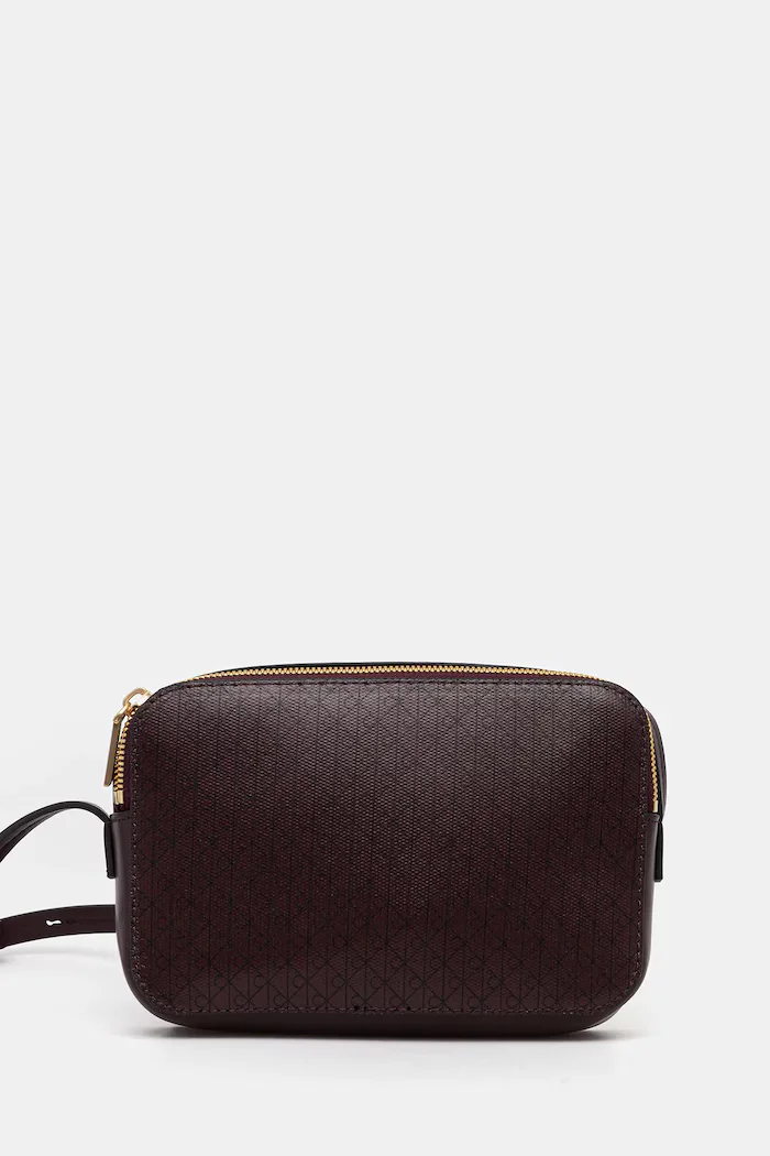 CALVIN KLEIN чанта crossbody дамска от имитация на кожа кафява LV04F3268G