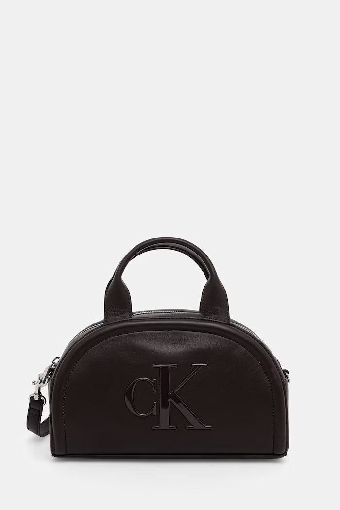 CALVIN KLEIN чанта crossbody дамска от имитация на кожа кафява LV04F3895G