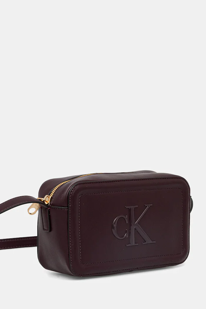 CALVIN KLEIN чанта crossbody дамска от имитация на кожа виолетова LV04F3220G