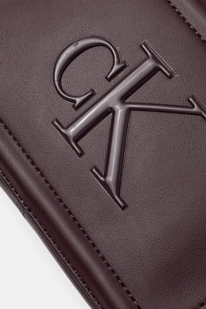 CALVIN KLEIN чанта crossbody дамска от имитация на кожа виолетова LV04F3220G