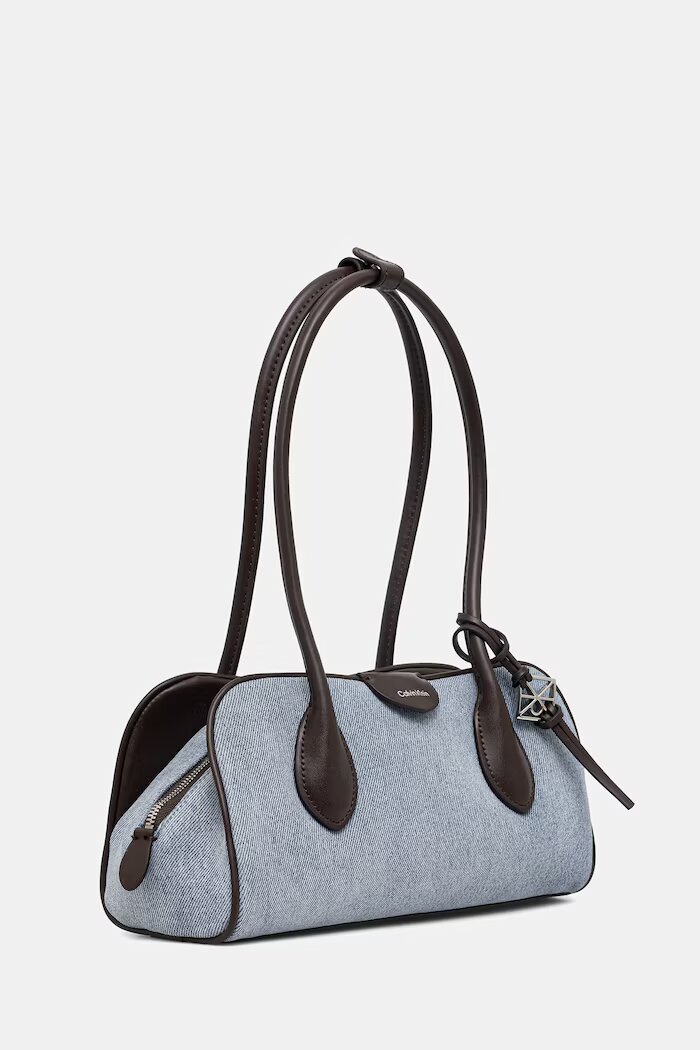 CALVIN KLEIN чанта дамска от деним синя LV04F3830G