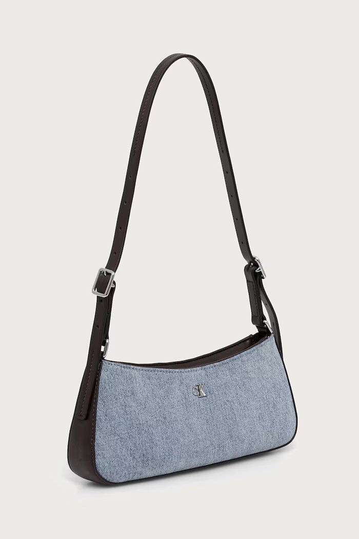 CALVIN KLEIN чанта дамска от деним синя LV04F3883G