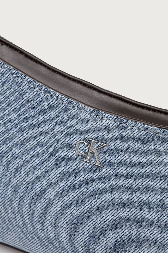 CALVIN KLEIN чанта дамска от деним синя LV04F3883G