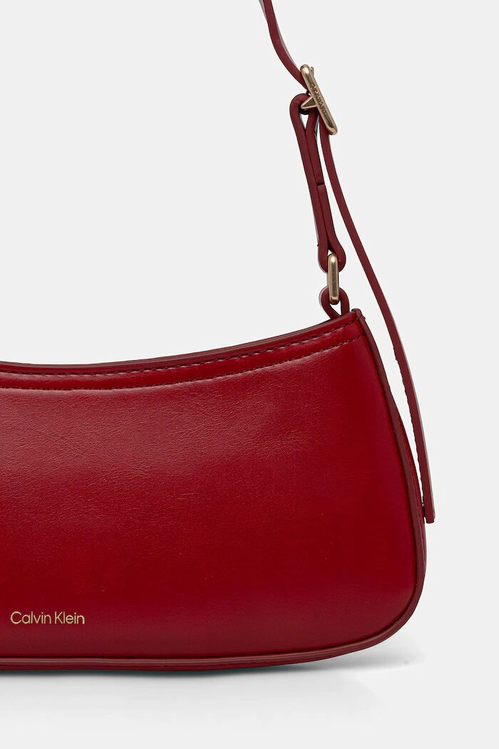 CALVIN KLEIN чанта дамска от имитация на кожа бордо LV04F3170G