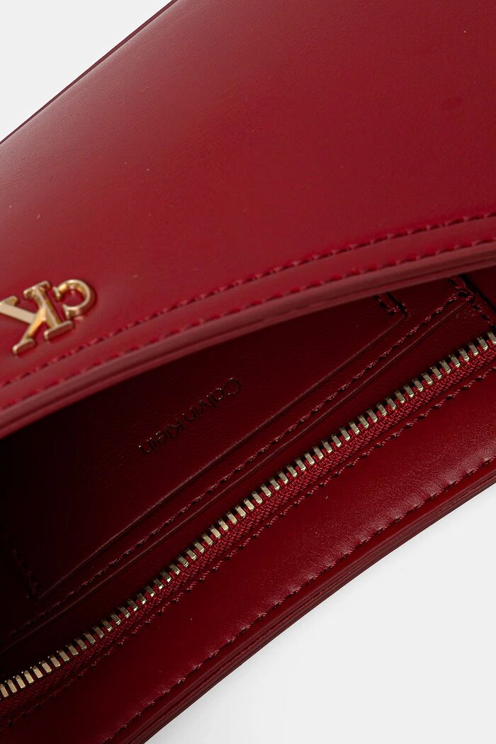 CALVIN KLEIN чанта дамска от имитация на кожа бордо LV04F3170G