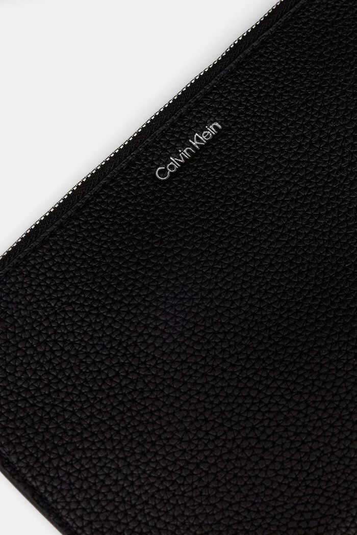 CALVIN KLEIN чанта дамска от имитация на кожа черна LV04F3596G
