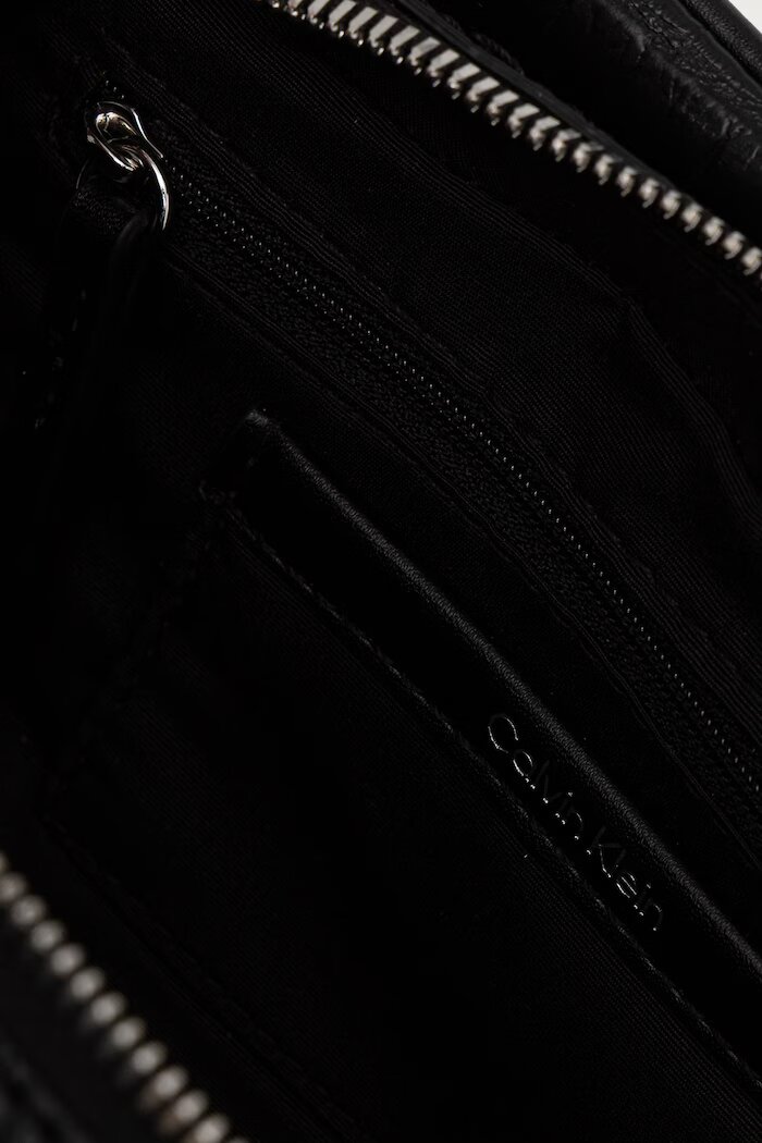 CALVIN KLEIN чанта дамска от имитация на кожа черна LV04F3780G