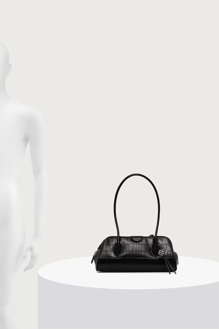 CALVIN KLEIN чанта дамска от имитация на кожа черна LV04F3780G