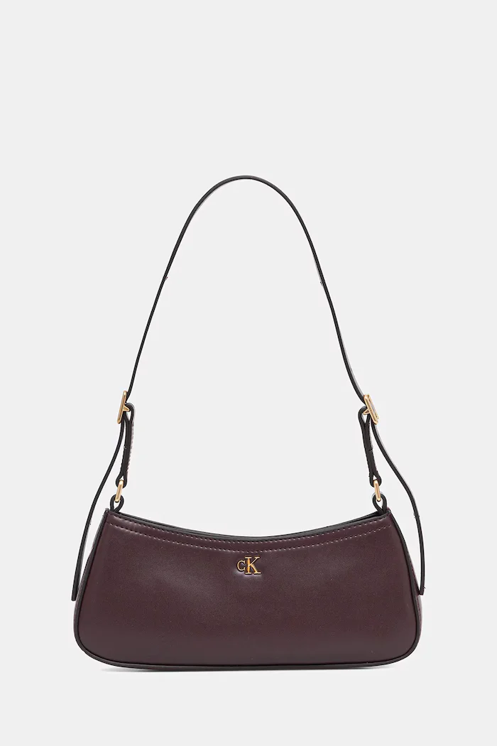 CALVIN KLEIN чанта дамска от имитация на кожа виолетова LV04F3170G