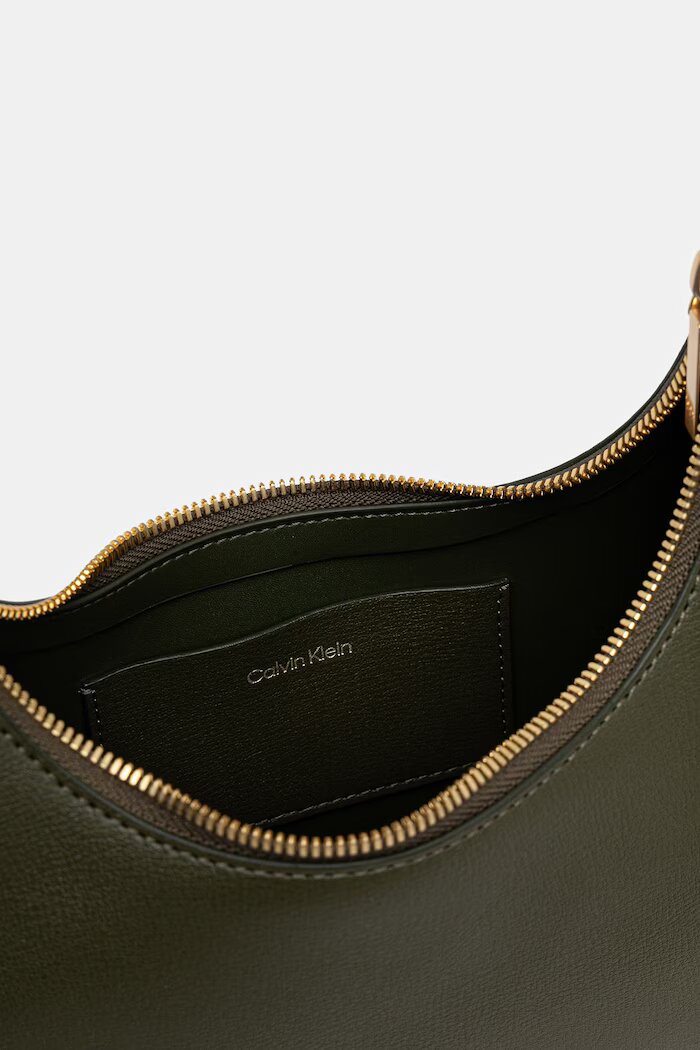 CALVIN KLEIN чанта дамска от имитация на кожа зелена LV04F3272G