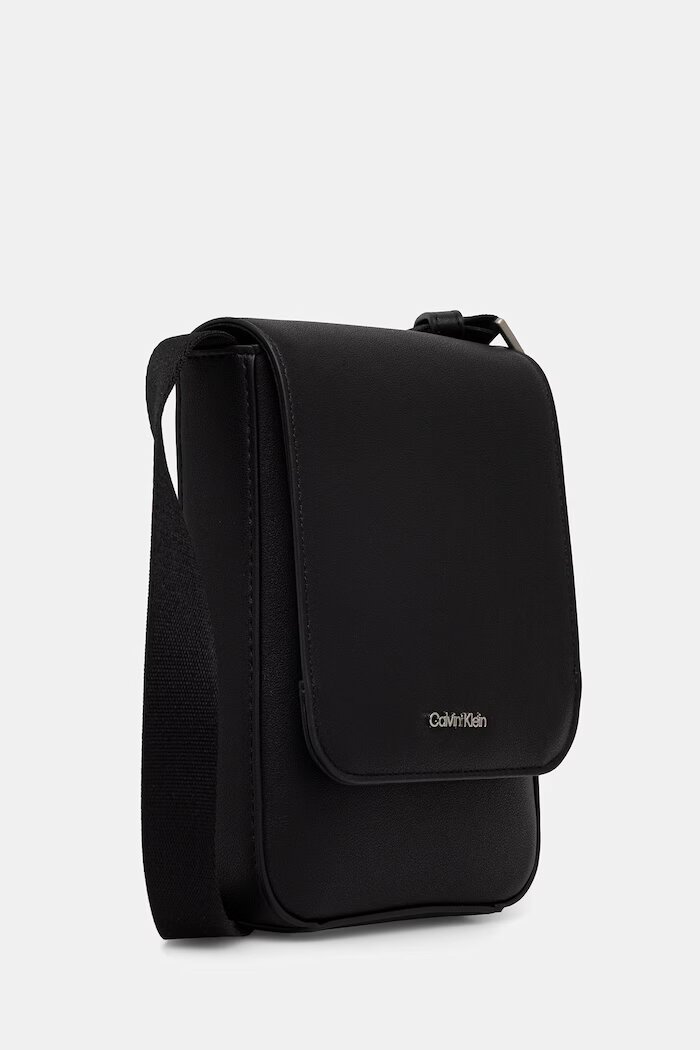CALVIN KLEIN Чанта през рамо мъжка от имитация на кожа черна LV04D1226G