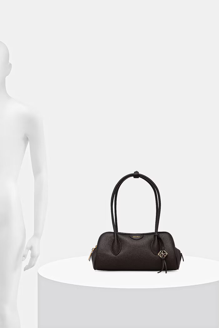 CALVIN KLEIN чанта тип багета дамска кафява LV04F3743G