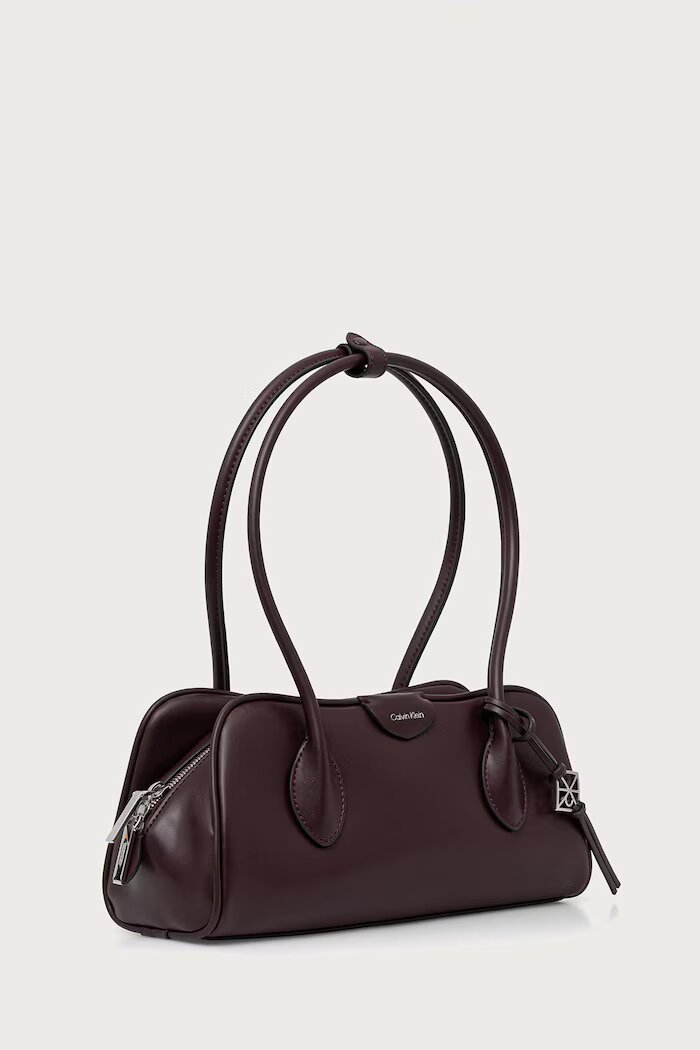 CALVIN KLEIN чанта тип багета дамска от имитация на кожа бордо LV04F3369G